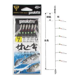 がまかつ サビキ金袖 ６本仕掛 ｓ ５０１ 針７号 ハリス２号 ゆうパケット の通販はau Wowma ワウマ 釣具のポイント Au Wowma 店 商品ロットナンバー