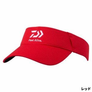 ダイワ キャップ DC-7523 ベーシックサンバイザー フリー レッド