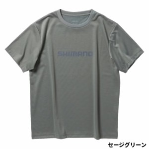 シマノ ウェア ドライロゴTシャツ ショートスリーブ 2XL セージグリーン SH-021W