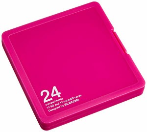 メモリカードケース SD ケース プラスチック SD12枚 + microSD12枚収納 ピンク CMC-SDCPP24PN ...エレコム
