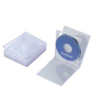 CD DVD プラケース 2枚収納 5パック クリア ...エレコム