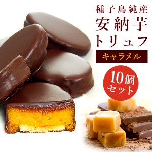 (送料別)【10個入】安納芋トリュフ「キャラメル」チョコレート  父の日　お中元 御中元   ギフト 内祝 結婚 誕生日 プレゼント スイーツ 