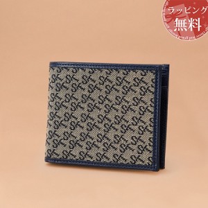 サマンサタバサ Samantha Thavasa ST Jacquard 二つ折り財布 ネイビー