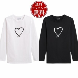 アニエスべー agnes b 長袖Tシャツ サラエボハート Tシャツ  