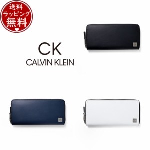 カルバンクライン CalvinKlein 長財布 ボーダー ラウンドファスナー長財布  