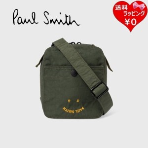 ポールスミス Paul Smith ショルダーバッグ PSハッピーフェイス ナイロン カーキ 