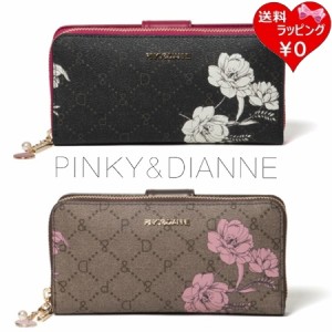 ピンキー＆ダイアン Pinky&Dianne 長財布 フラワーペイント カード入付きラウンドファスナー長財布  