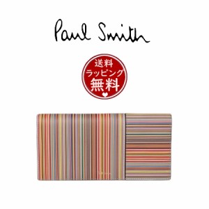 ポール・スミス Paul Smith 財布 シグネチャーストライプパッチワーク 長財布 ユニセックス マルチカラー 