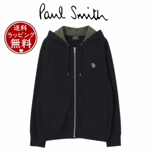 ポール・スミス Paul Smith パーカー ゼブラワッペン スウェット ジップアップパーカ ブラック 