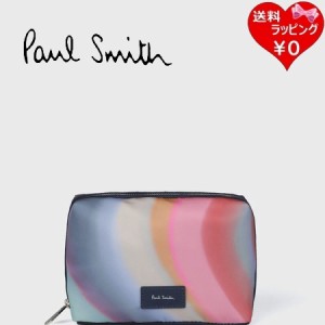 【送料無料】【ラッピング無料】ポールスミス Paul Smith ポーチ スプレースワール M ネイビー  