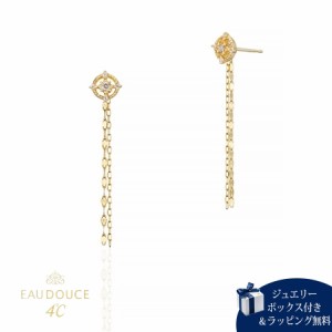 ヨンドシー 4℃ EAU DOUCE４℃ K10イエローゴールド ピアス トパーズ/ダイヤモンド 