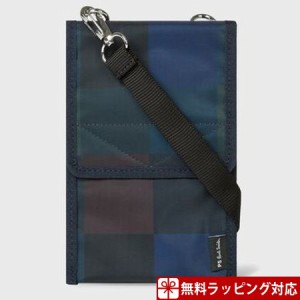 ポールスミス バッグ メンズ ショルダーバッグ チェックナイロン サコッシュ グリーン Paul Smith