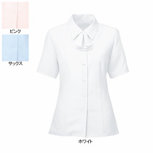 ヌーヴォ SB7003 ブラウス/リオン付（半袖） 5号〜19号 オフィスウェア 事務服 制服