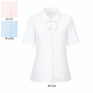 ヌーヴォ SB7004 ブラウス/リオン付（半袖） 5号〜19号 オフィスウェア 事務服 制服