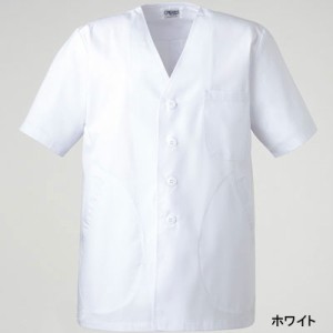 ソワンクレエ C151 男子衿なし白衣 半袖 S〜4L 医療白衣・介護服