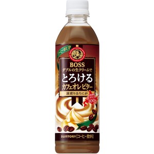 サントリー　ボス とろけるカフェオレビター 500mlペット　 24本入り×1ケース(KT)