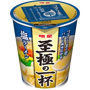 明星　至極の一杯　塩ラーメン 65g×12個入り(1ケース)（AH）