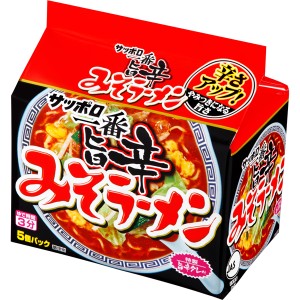 サッポロ一番 みそラーメン 旨辛 5個パック 510g×6個入り (1ケース) (KK)