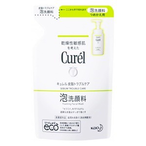 キュレル　皮脂トラブルケア　泡洗顔料　つめかえ用　130ml