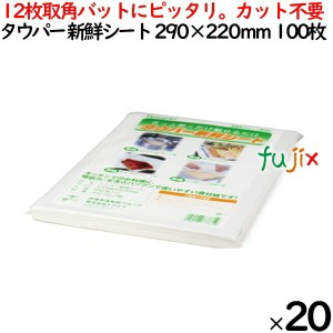 タウパー 新鮮シート 白  290×220mm 100枚×20束／ケース 50228 キッチンペーパー　業務用 12枚取角バット用