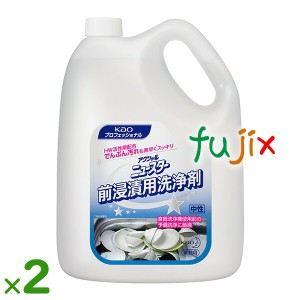 アクシャル  ニュースター  前浸漬用洗浄剤 前洗い用浸漬剤 5L×2本／ケース花王 業務用 前洗い用浸漬剤