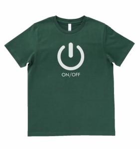 デザインTシャツ　おもしろ　ON/OFF　モスグリーン