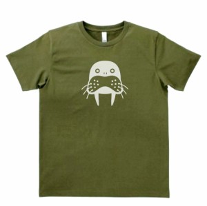 デザインTシャツ　おもしろ　動物　生き物　セイウチ　カーキー
