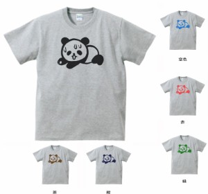 動物　生き物　Tシャツ　ダメパンダ　グレー