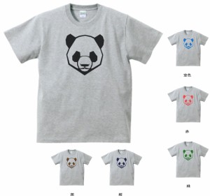 動物　生き物　パンダ　Tシャツ　グレー