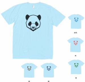 動物　生き物　パンダ　Tシャツ　水色