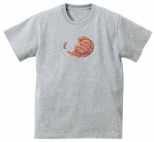 カツカレー　おもしろデザイン　Tシャツ　グレー