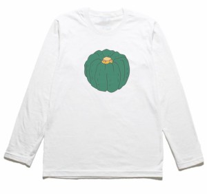 カボチャ　パンプキン　おもしろデザイン　長袖Tシャツ　ロングスリーブ