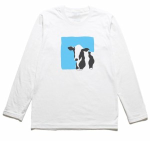 牛　おもしろデザイン　長袖Tシャツ　ロングスリーブ