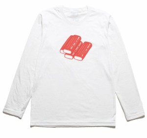 カニカマ　おもしろデザイン　長袖Tシャツ　ロングスリーブ