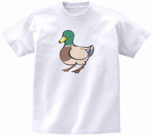 鴨　おもしろデザイン　Tシャツ