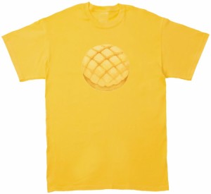 メロンパン　おもしろデザイン　Tシャツ　イエロー