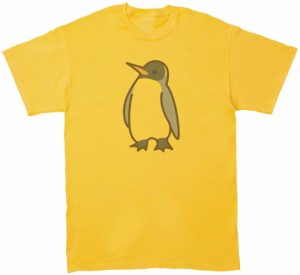 ペンギン　おもしろデザイン　Tシャツ　イエロー