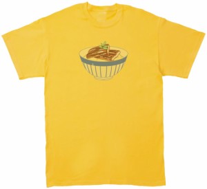 鰻丼　おもしろデザイン　Tシャツ　イエロー