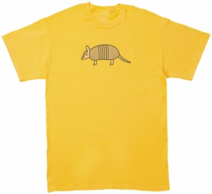 アルマジロ　おもしろデザイン　Tシャツ　イエロー