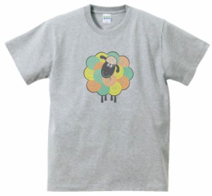 ヒツジ　羊　動物・生き物　Tシャツ　グレー