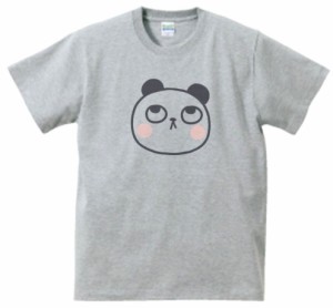 パンダ　動物・生き物　Tシャツ　グレー