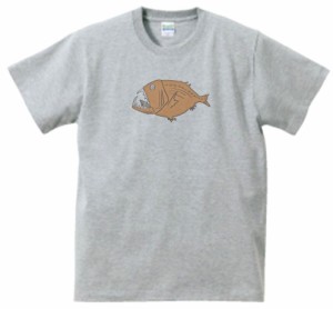 深海魚　動物・生き物　Tシャツ　グレー