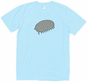 ダンゴムシ　動物・生き物　Tシャツ　水色　