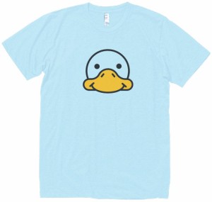 アヒル　動物・生き物　Tシャツ　水色