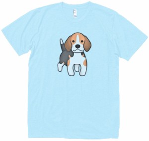 イヌ　犬　動物・生き物　Tシャツ　水色