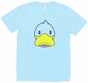 アヒル　動物・生き物　Tシャツ　水色