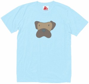 犬　イヌ　動物・生き物　Tシャツ　水色