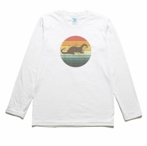 ビーバー　動物　生き物　長袖Tシャツ　ロングスリーブ