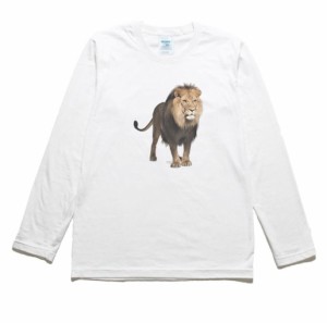 ライオン　動物　生き物　長袖Tシャツ　ロングスリーブ