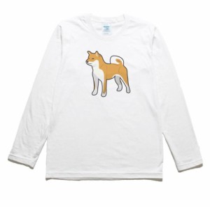 柴犬　動物・生き物　長袖Tシャツ　ロングスリーブ